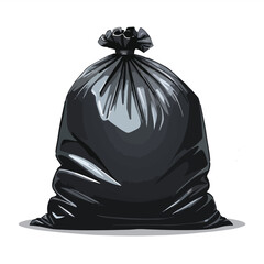 A black trash bag