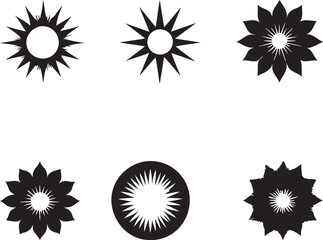 set of vector icons of flowers