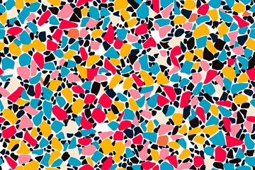 Colorful venetian terrazzo imitation seamless pattern.