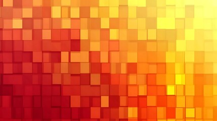 Abstract Warm Color Square Mosaic Pattern Design