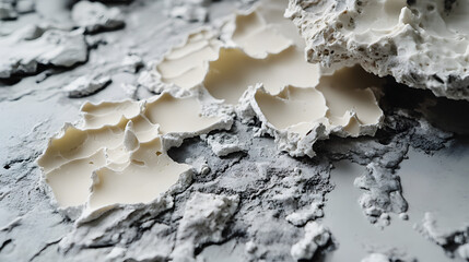 Obraz premium Abstract Texture: A close-up view showcasing an abstract texture with a tactile, textured surface. The varying shades and rough edges create visual interest and depth, conveying a sense of raw.