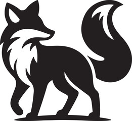 Fox vector silhouette , Silhouettes-Fox-2