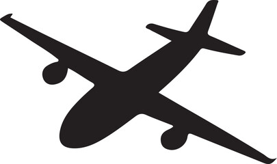 silhouette of airplane