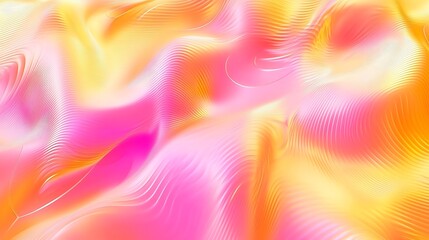 Obraz premium Abstract Pink and Yellow Wave Pattern Design