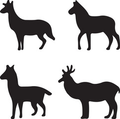 black silhouettes of cats