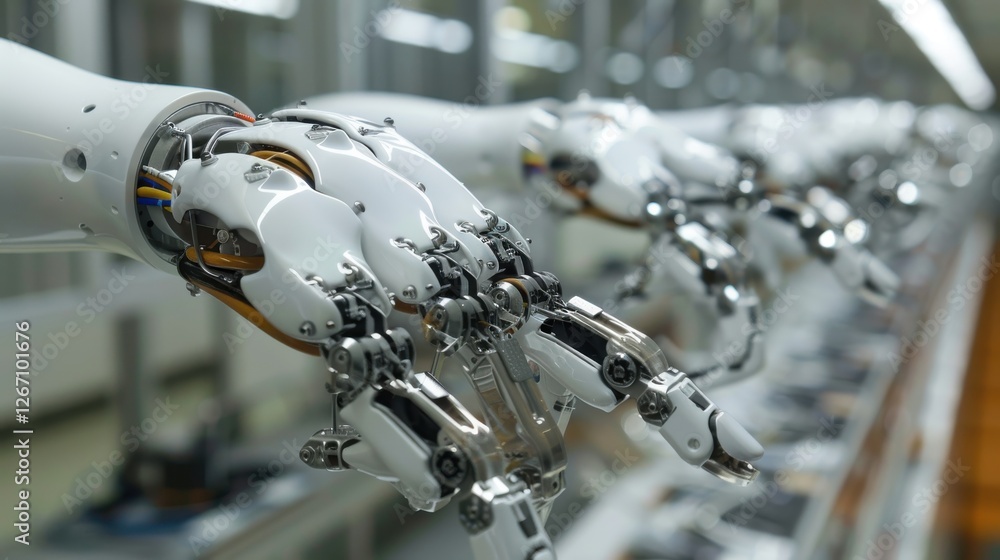 Aufkleber advanced robotic arm technology in modern industry setting for upscale manufacturing automation and 
