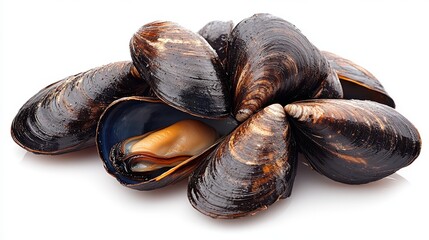 mussels isolated on transparent background