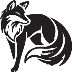 Fox vector silhouette , Silhouettes-Fox-2