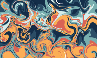 Dynamic and vibrant abstract artwork featuring swirls of complementary colors with contrast and depth, evoking a sense of modern artistic creativity and vivid expression. Ideal for backgrounds