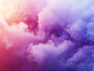 Fototapeta premium Dreamy Pastel Cloudscape Abstract Purple Pink and Orange Color Swirl