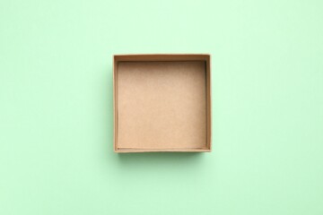 Open box on color background