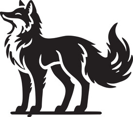 Fox vector silhouette , Silhouettes-Fox-2