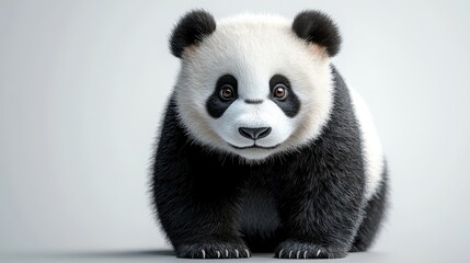 Obraz premium panda isolated on transparent background