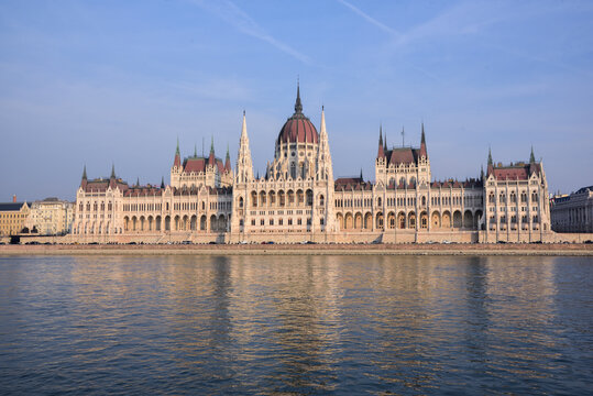 Budapest city, Hungarian capital - landmark, Hungarian Parliament Building at Danube river.