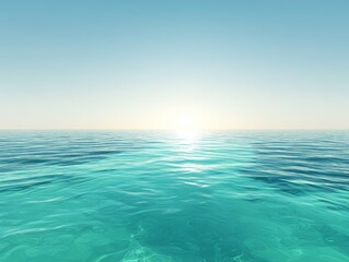 Obraz premium Serene Ocean Sunset Tranquil Turquoise Waters