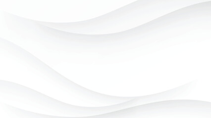 Clean, flowing white wave background.  Modern and minimalist backdrop with smooth, curved lines create a sense of movement and elegance.