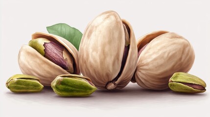 pistachio nuts isolated on transparent background