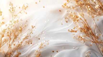 Lustrous Golden Glitter Wallpaper with a Dazzling Shimmering Effect Perfect for Creating an Opulent and Glamorous Atmosphere in Digital Designs and Backgrounds for Various Uses