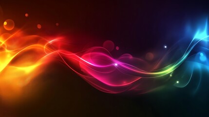 Obraz premium Abstract Colorful Waves: A Vibrant Digital Artwork