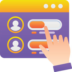Gradient color illustration for Politics voting
