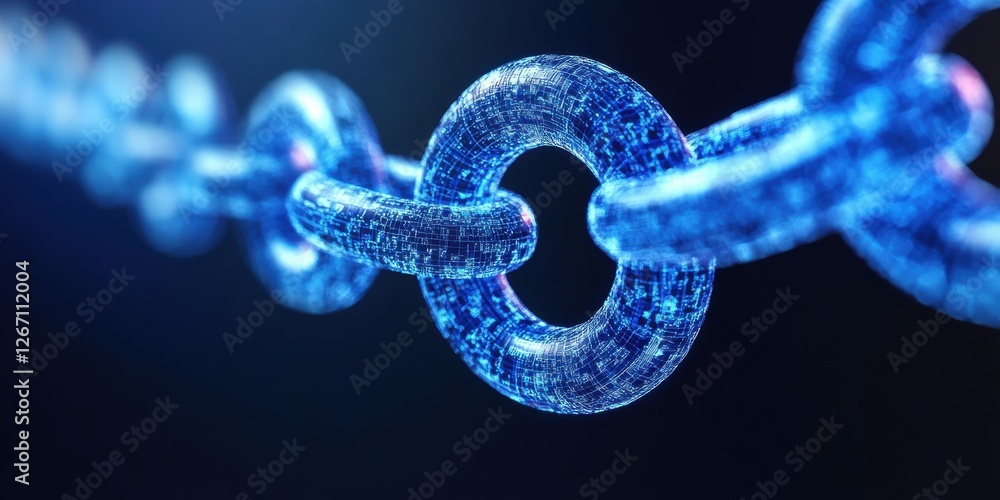 Poster enhancing cross-border trade with blockchain security solutions in global markets