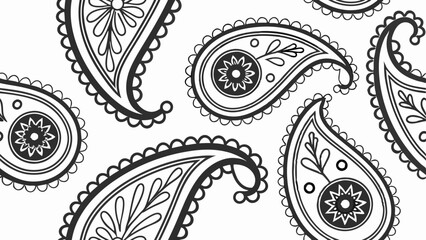 Paisley Pattern fabric abstract design backdrop background