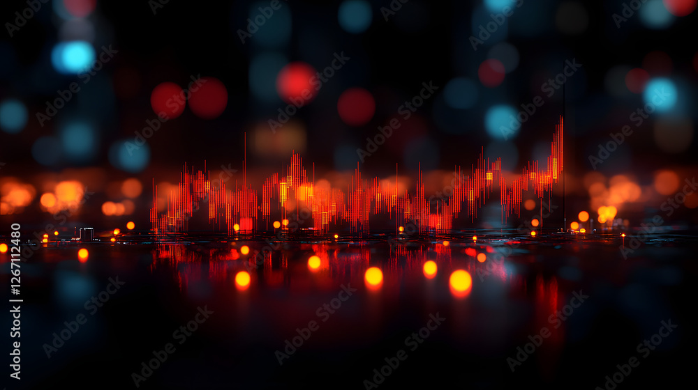 Poster vibrant data: a captivating visualization of data streams, with glowing orbs and lines. capturing th