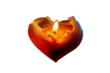 candle in form heart