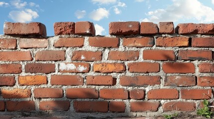 Obraz premium red old brick texture wall background