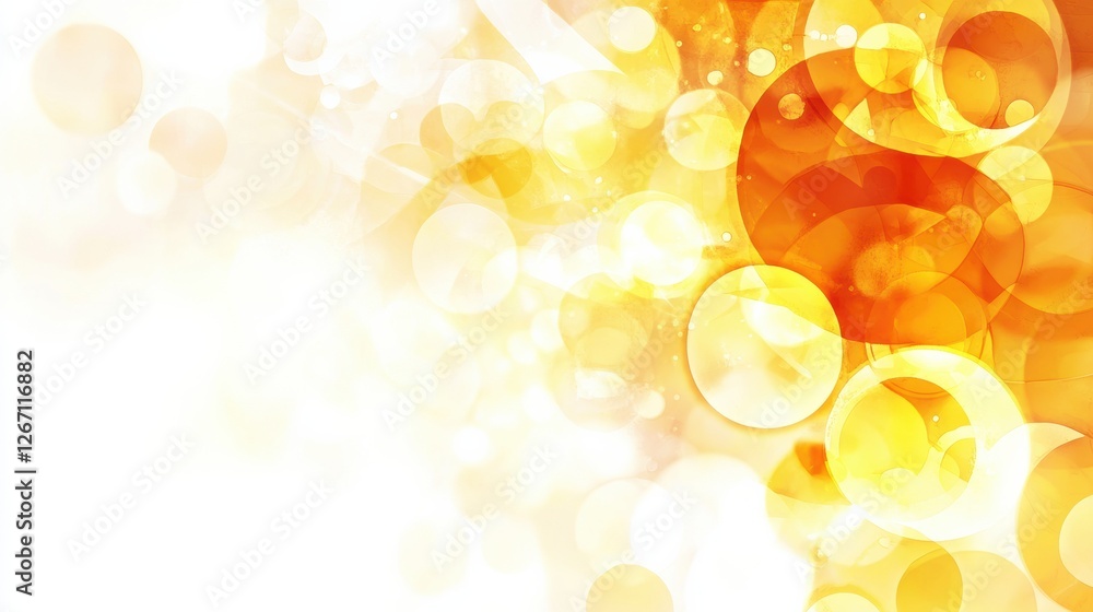 Poster Colorful abstract background with vibrant circles and warm tones for creative designs and digital art. Generative AI