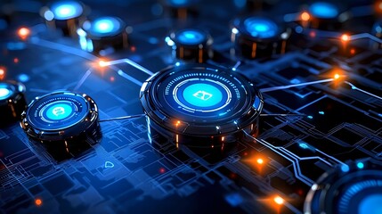 Futuristic Tech Network Data Flow - Futuristic Technology