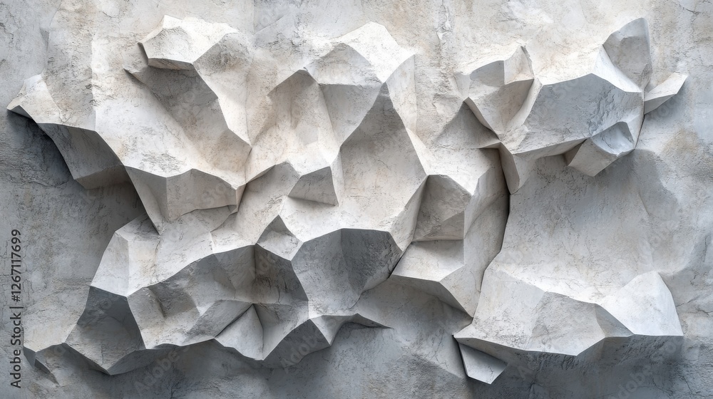 Poster abstract geometric stone pattern with light and shadow effects