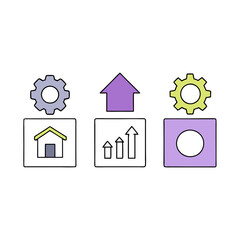 real estate icon set