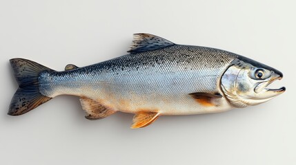 Naklejka premium salmon fish isolated on transparent background