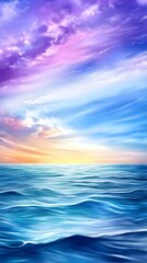 Fototapeta premium Pastel Ocean Sunset Sky Background - Pastel colors