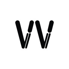 VV monogram logo design letter text name symbol monochrome logotype alphabet character simple logo