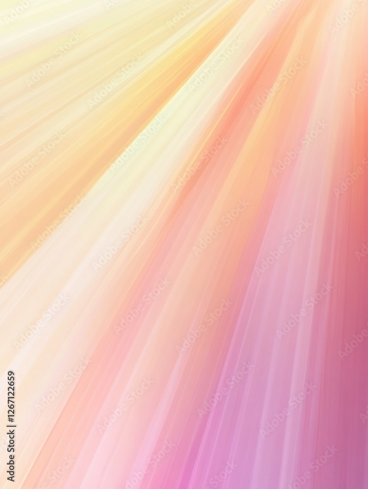 Poster Beautiful gradient background in soft pastel colors creating a serene atmosphere at sunrise. Generative AI