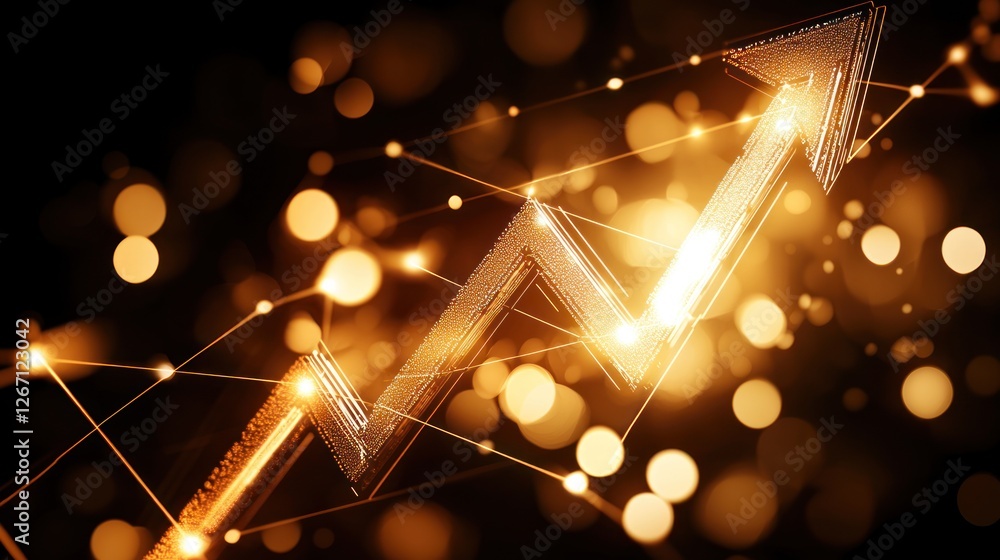 Aufkleber visualizing growth trends with dynamic graphics
