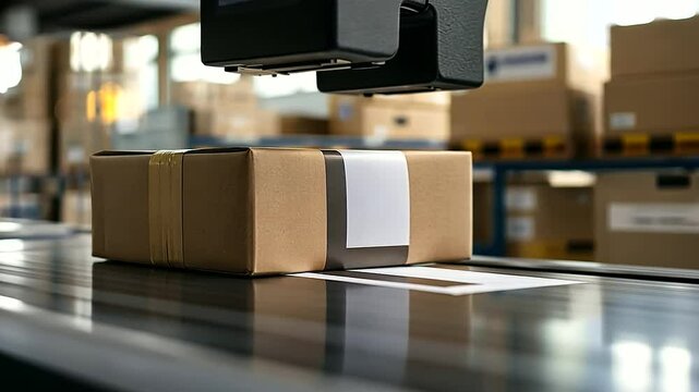 Close-up of Shipping Label Printing for Customer Order