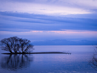 琵琶湖の風景（滋賀県長浜市）