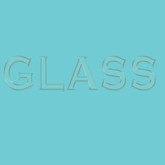 Glass style 3d looking editable vector text effect