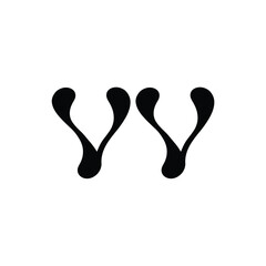 VV monogram logo design letter text name symbol monochrome logotype alphabet character simple logo