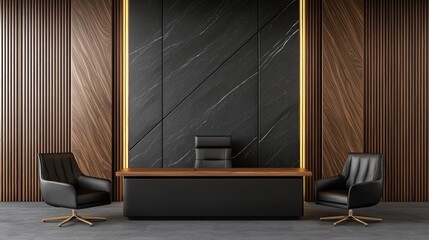 Modern Office Executive Desk Area