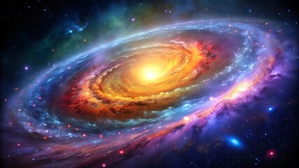 Obraz premium Spiral Galaxy, Cosmic Nebula, Celestial Vortex