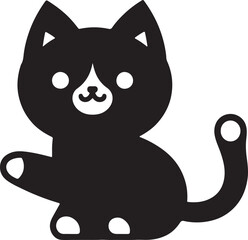 High-quality cat silhouette vector EPS icon, perfect for pet, feline, animal, and minimalist designs. Ideal for logos, prints, digital art, and decorations.