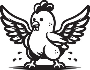 High-quality chicken wings silhouette vector EPS icon, perfect for food, restaurant, BBQ, and fast-food designs. Ideal for logos, menus, prints, and branding.