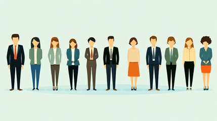 Office Workers Viewing Job Applications and Hiring Candidates