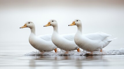 Fototapeta premium white duck isolated on transparent background