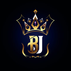 BJ Crown King Royal Logo Design
