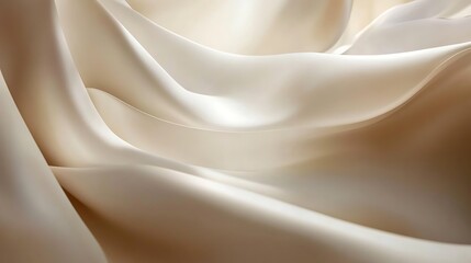 Obraz premium Elegant Draped Creamy Beige Fabric Texture